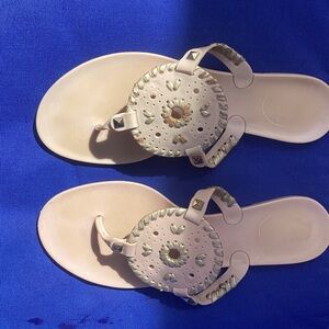 Jack Rogers Women's Sandals in Pale Pink with Gold Accents